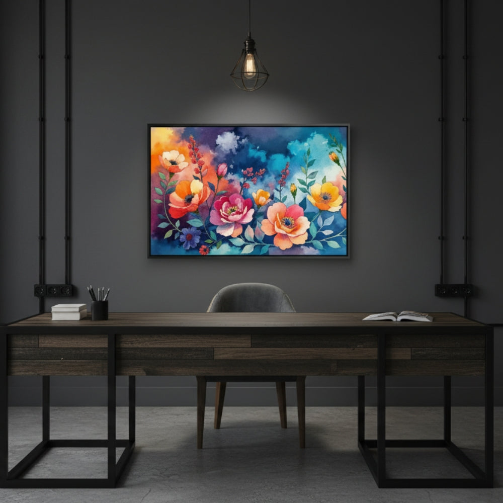 Serene Pink Cosmos Abstract Wall Art