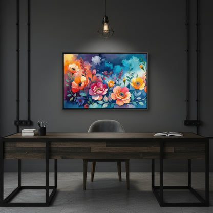 Serene Pink Cosmos Abstract Wall Art