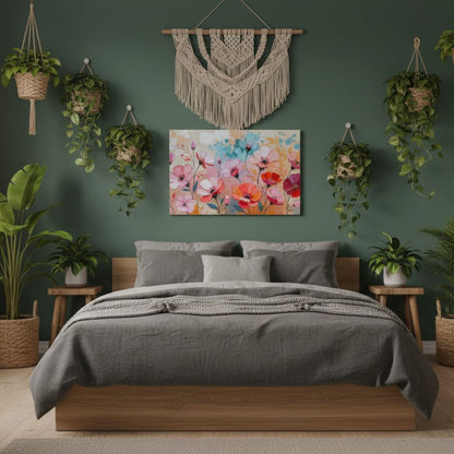 Textured Impasto Floral Wall Art