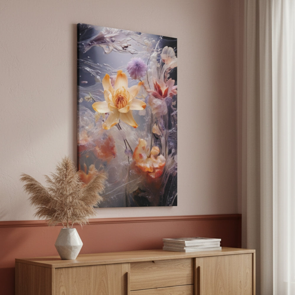 Vibrant Abstract Floral Canvas Print #47