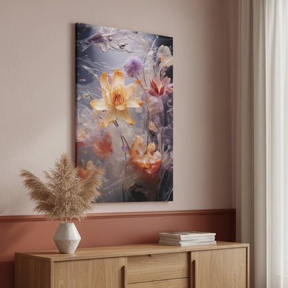 Vibrant Abstract Floral Canvas Print #47