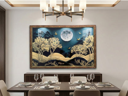 Premium Resin Landscape Wall Art | Crystal Embellished | 2×3 ft | Indi Trends