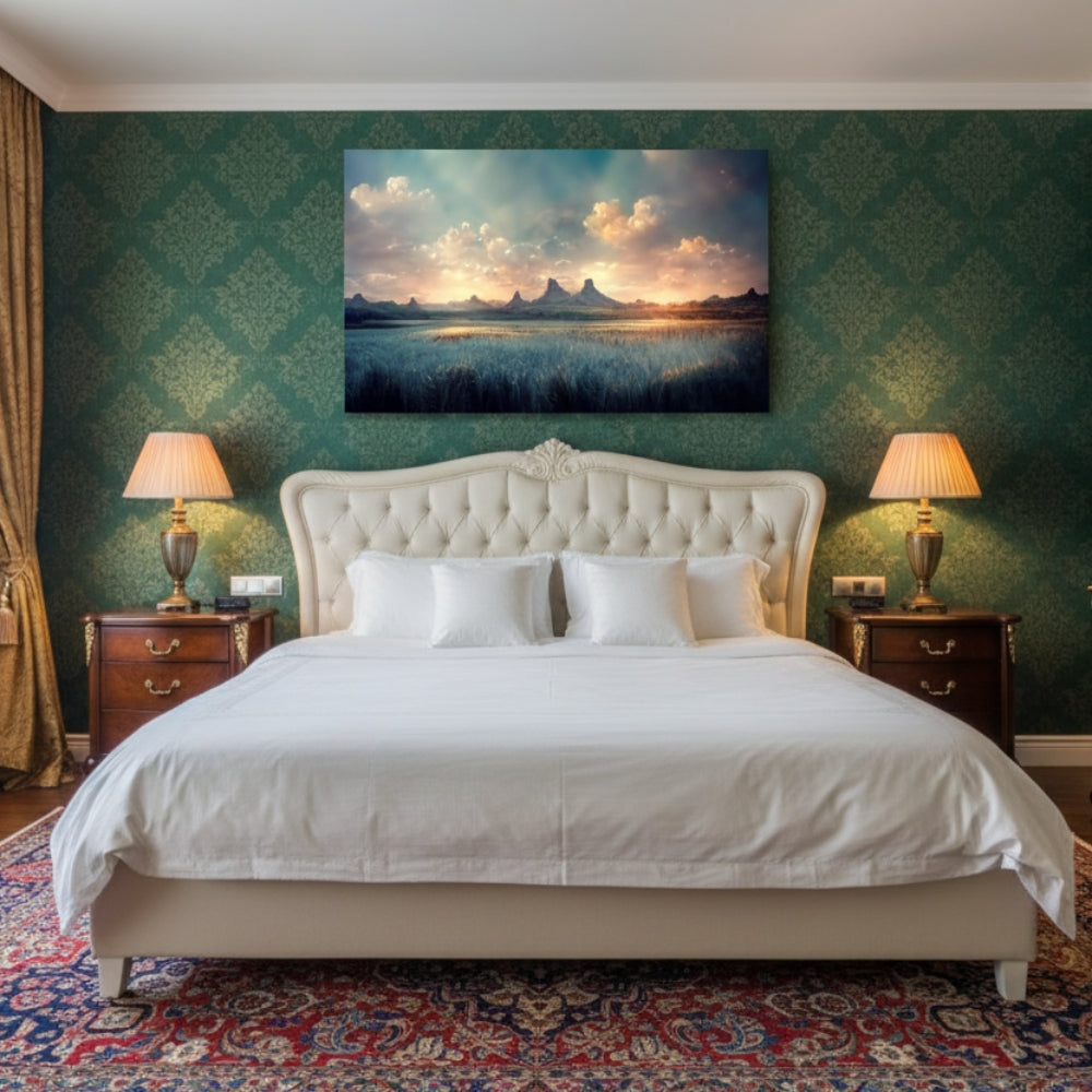 River Sunrise Canvas Print