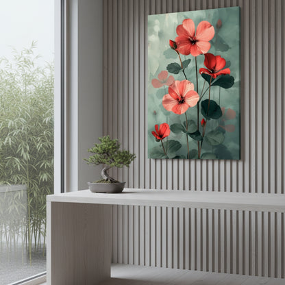 Vibrant Abstract Floral Canvas Print #29