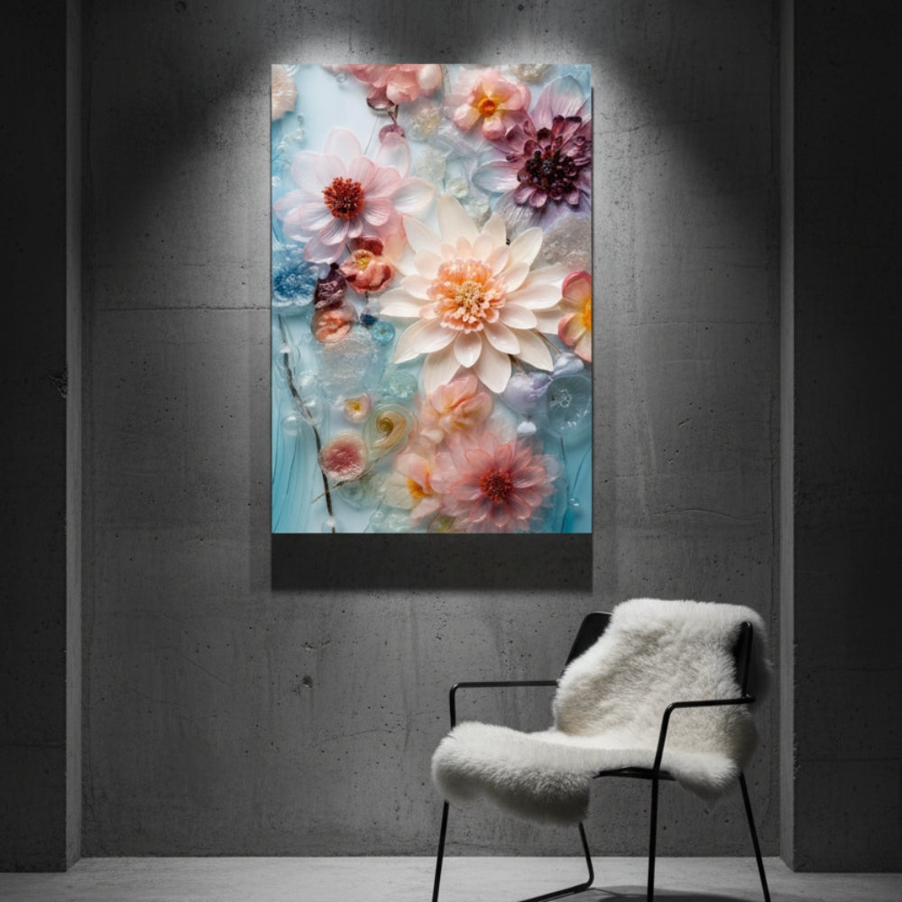 Vibrant Abstract Floral Canvas Print #44