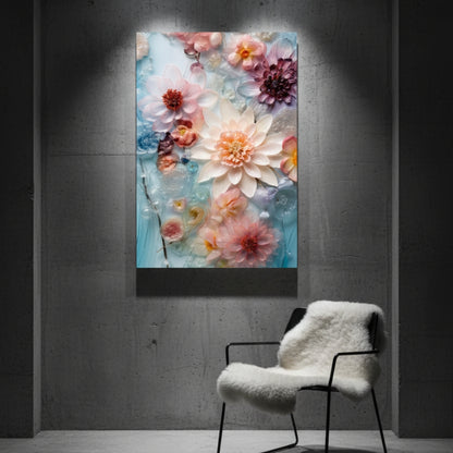 Vibrant Abstract Floral Canvas Print #44