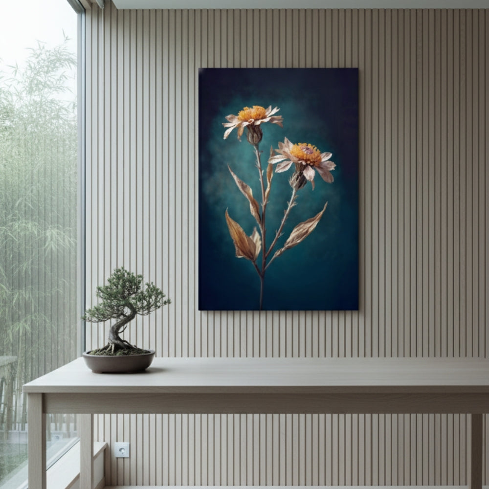 Vibrant Abstract Floral Canvas Print #19