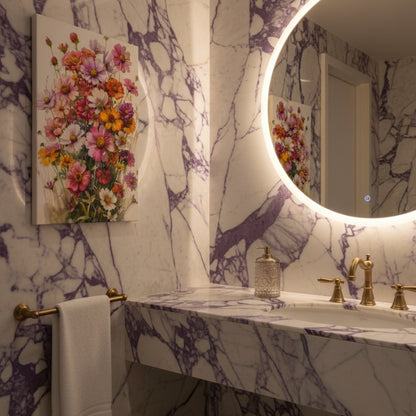 Vibrant Abstract Floral Canvas Print #43