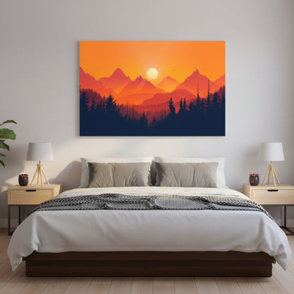 A Moment Of Perfect Stillness As The Burning Day Surrenders To The Cool Shadows Of The Coming Night