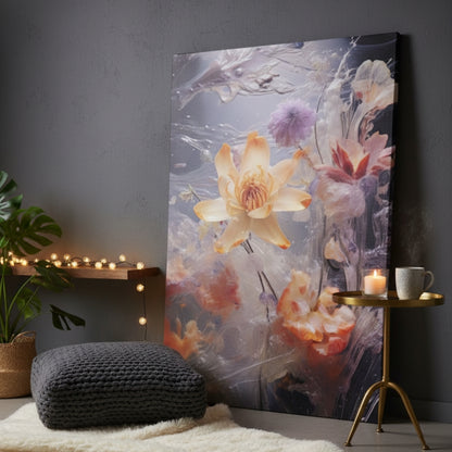 Vibrant Abstract Floral Canvas Print #48