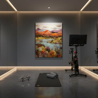 Vibrant Textured Flower Canvas