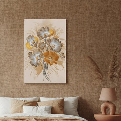 Vibrant Abstract Floral Canvas Print #22