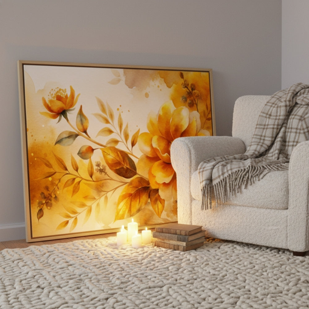 Rich Autumn Bouquet Abstract Canvas