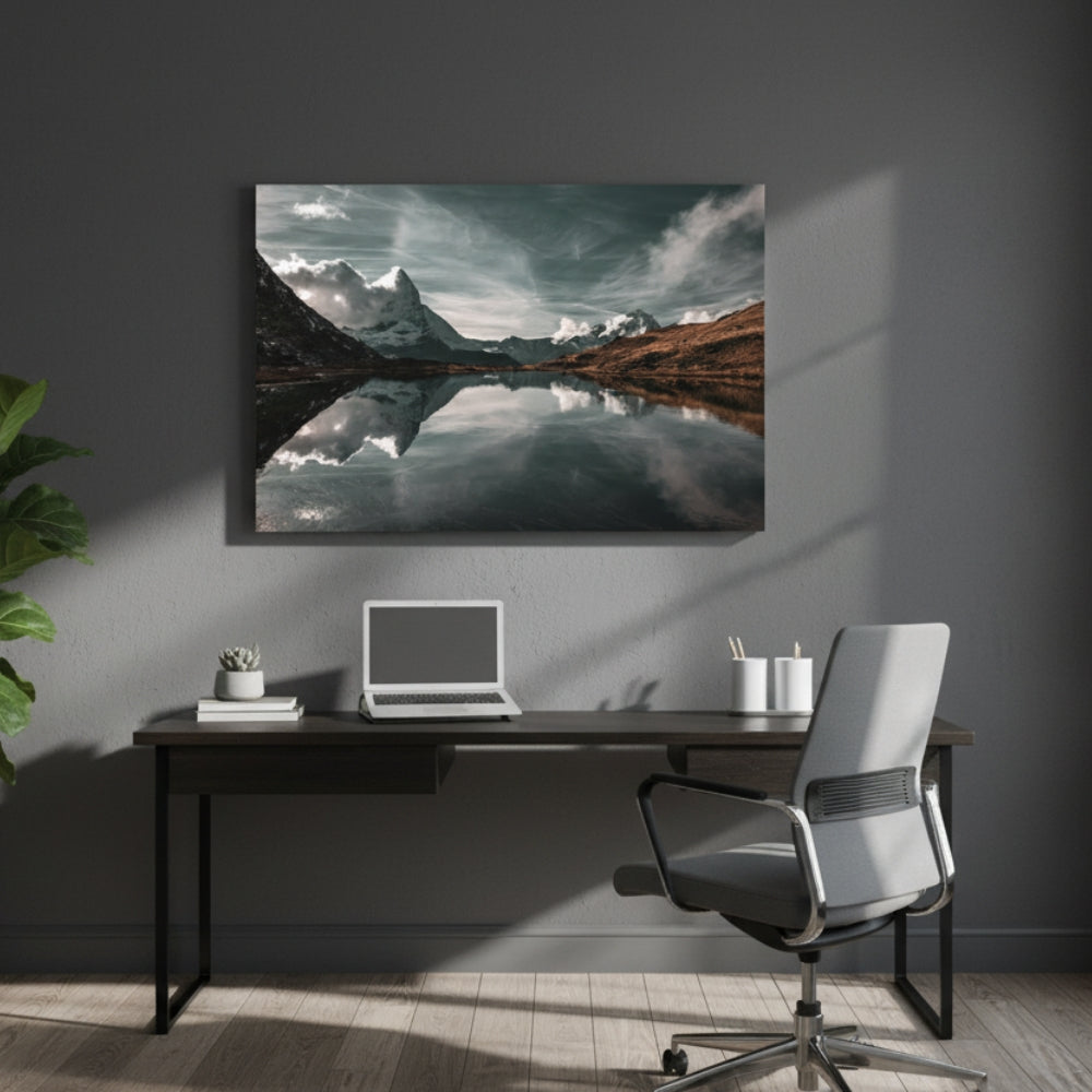 A Silent Conversation Between The Towering Granite Peaks And The Glassy Waters Of The Ancient Lake