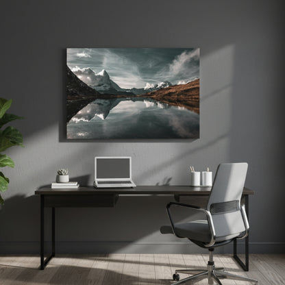 A Silent Conversation Between The Towering Granite Peaks And The Glassy Waters Of The Ancient Lake