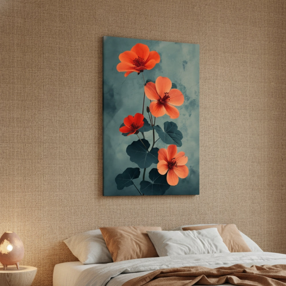 Vibrant Abstract Floral Canvas Print #30