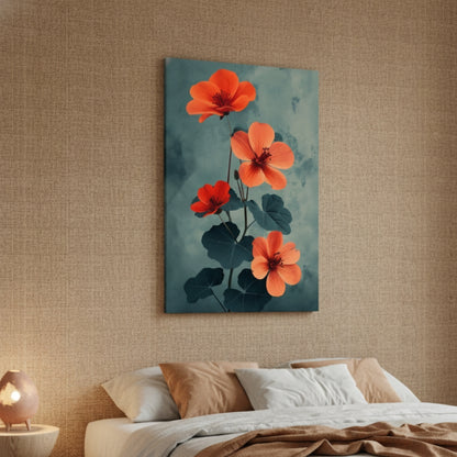 Vibrant Abstract Floral Canvas Print #30