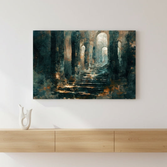 Moody Abstract Staircase Canvas