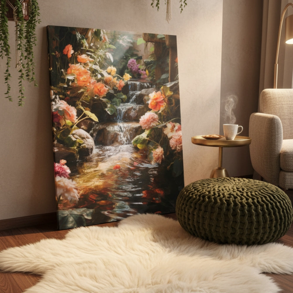 Vibrant Abstract Floral Canvas Print #56