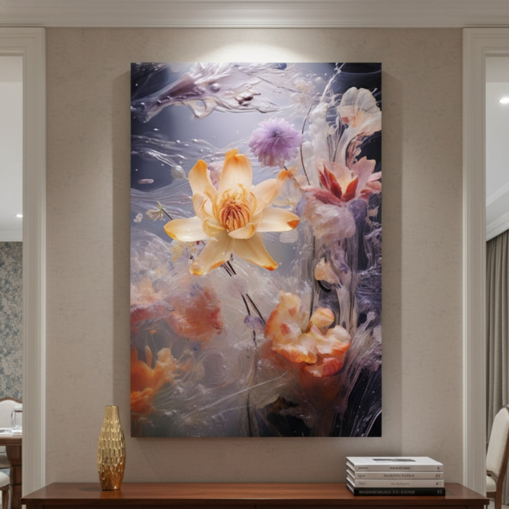 Vibrant Abstract Floral Canvas Print #48