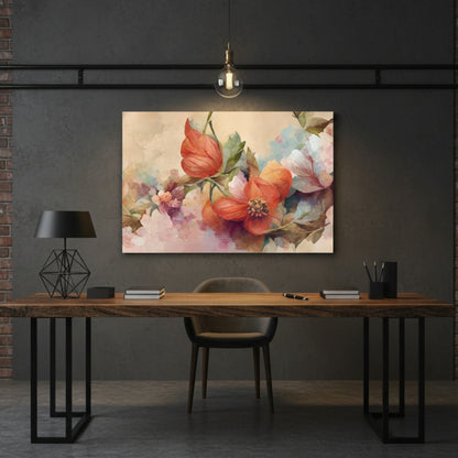 Pastel Flower Cloud Abstract Canvas