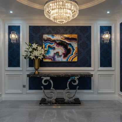 Geode Abstract Resin Wall Art | Premium Handcrafted Luxury Decor | High-Gloss Epoxy Finish