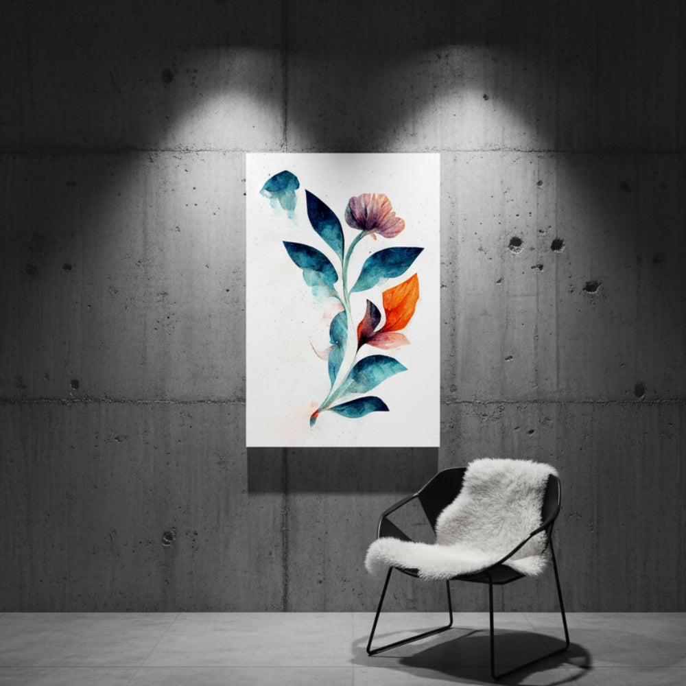 Vibrant Abstract Floral Canvas Print #40