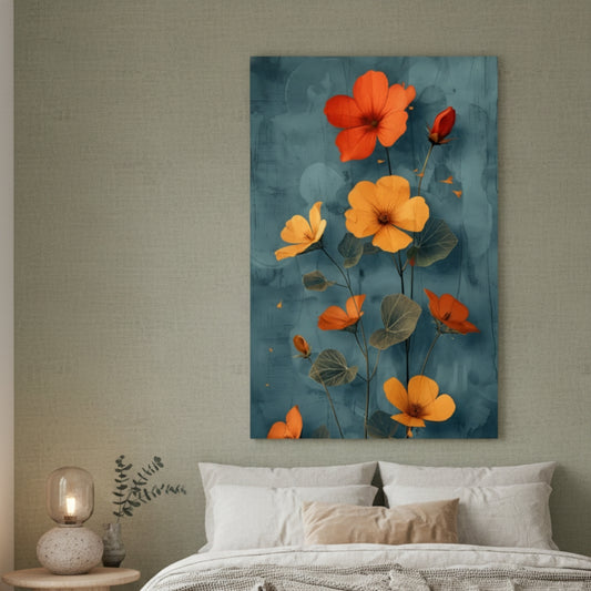 Vibrant Abstract Floral Canvas Print #31