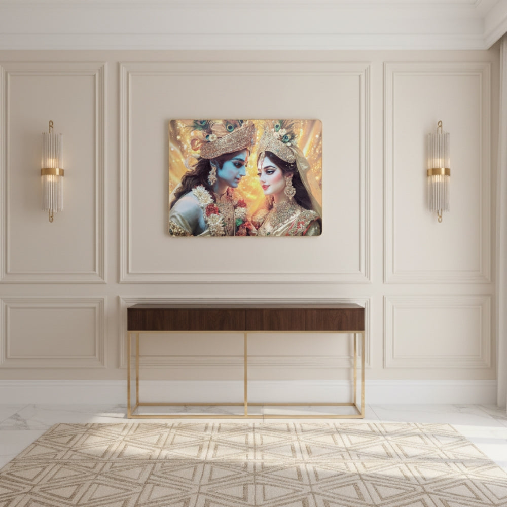 Regal Radha Krishna Divine Union Art