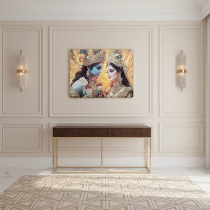 Regal Radha Krishna Divine Union Art