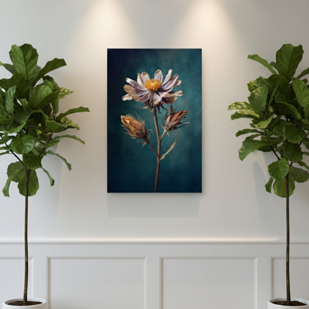 Vibrant Abstract Floral Canvas Print #53