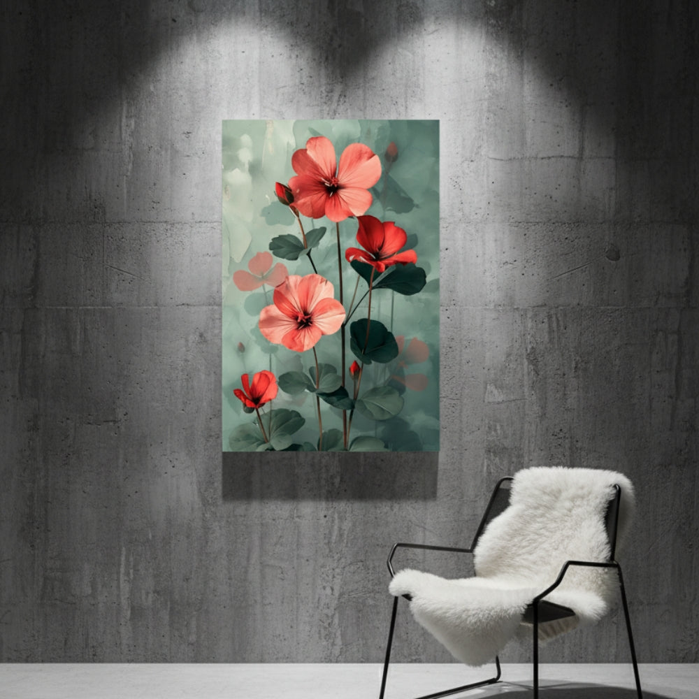 Vibrant Abstract Floral Canvas Print #29