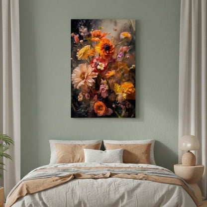 Vibrant Abstract Floral Canvas Print #46