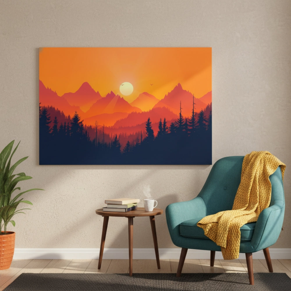 A Moment Of Perfect Stillness As The Burning Day Surrenders To The Cool Shadows Of The Coming Night