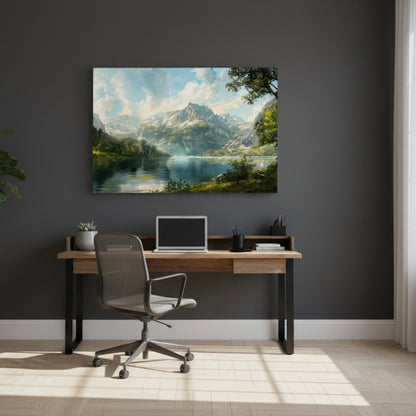 The Towering Granite Peaks Admiring Their Own Majestic Reflection In The Crystal Clear Waters Below