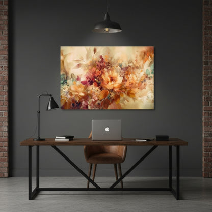 Bright Watercolor Flower Border Print