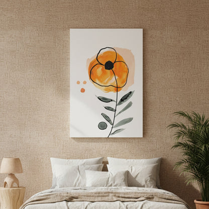 Vibrant Abstract Floral Canvas Print #32