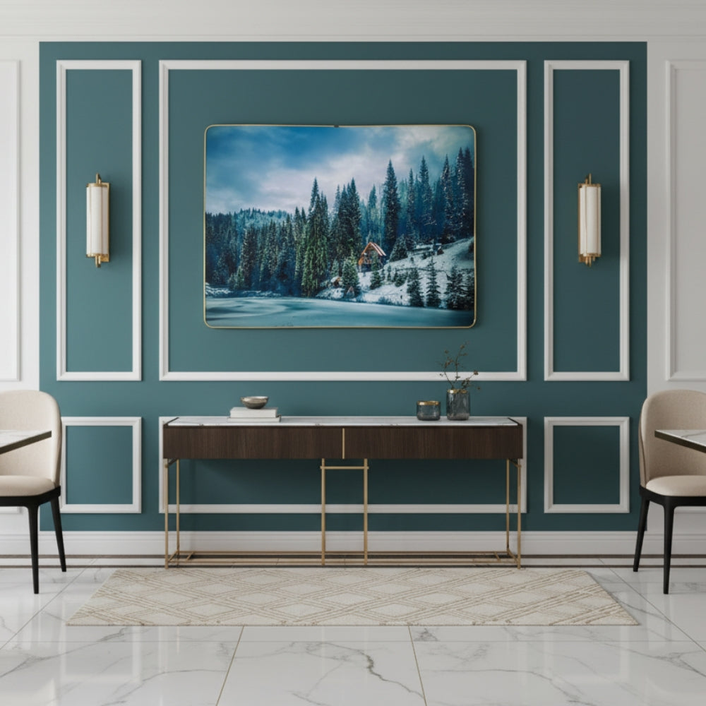 Where The Whisper Of Falling Snow Meets The Warmth Of A Solitary Cabin In The Silent Blue Hills