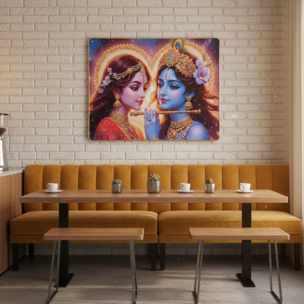 Vibrant Radha Krishna Divine Love Art