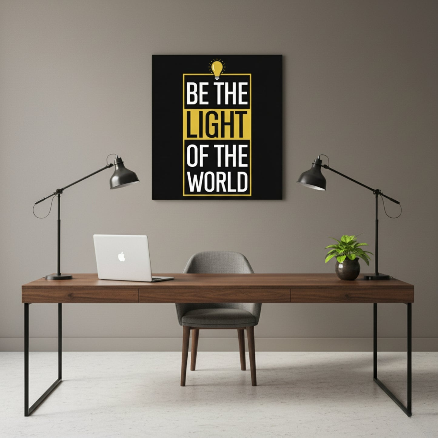 Be the Light of the World – Motivational Canvas Print for Office & Home Decor | Indi Trends