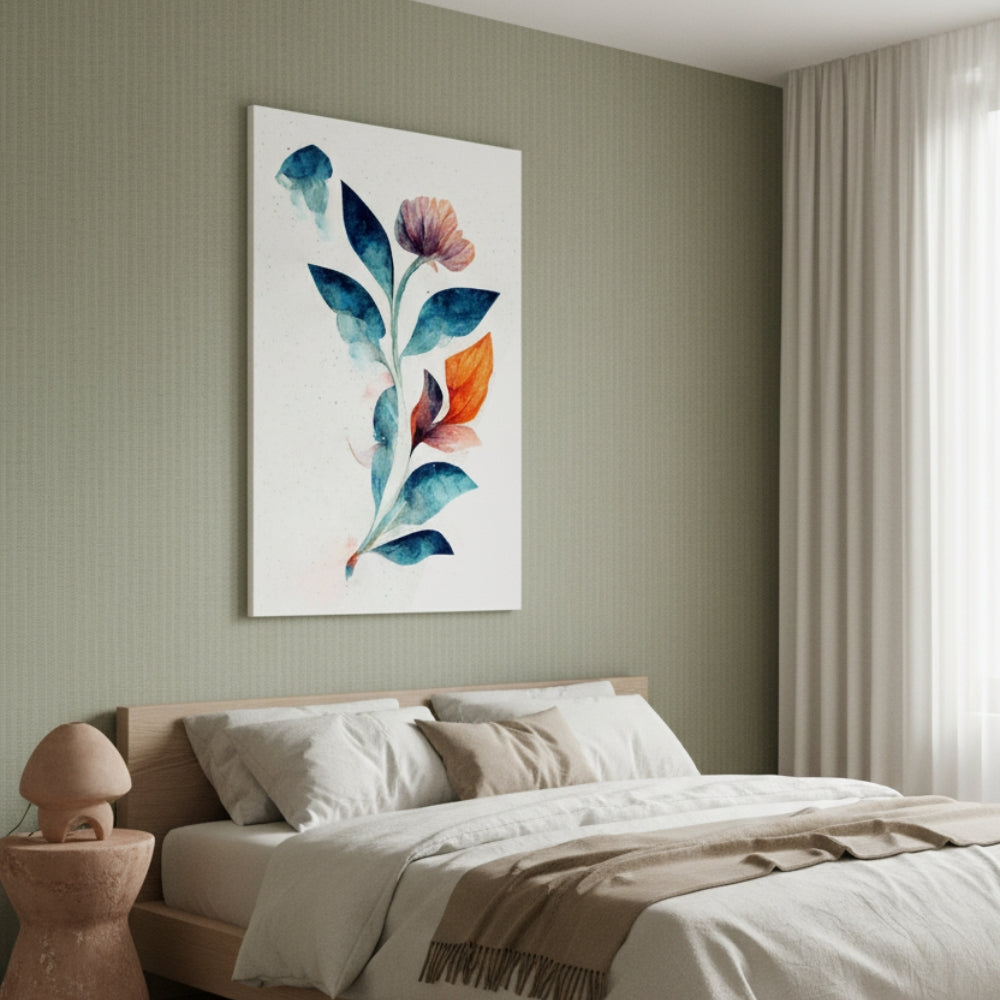 Vibrant Abstract Floral Canvas Print #40