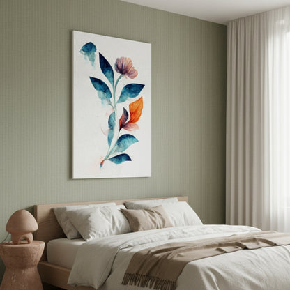 Vibrant Abstract Floral Canvas Print #40