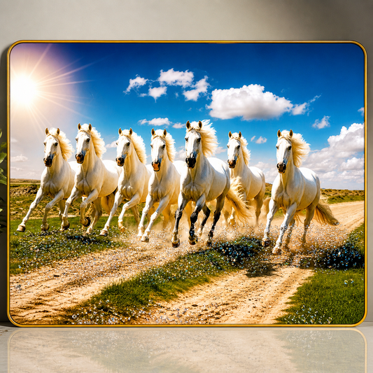 Seven Running Horses Vastu Art