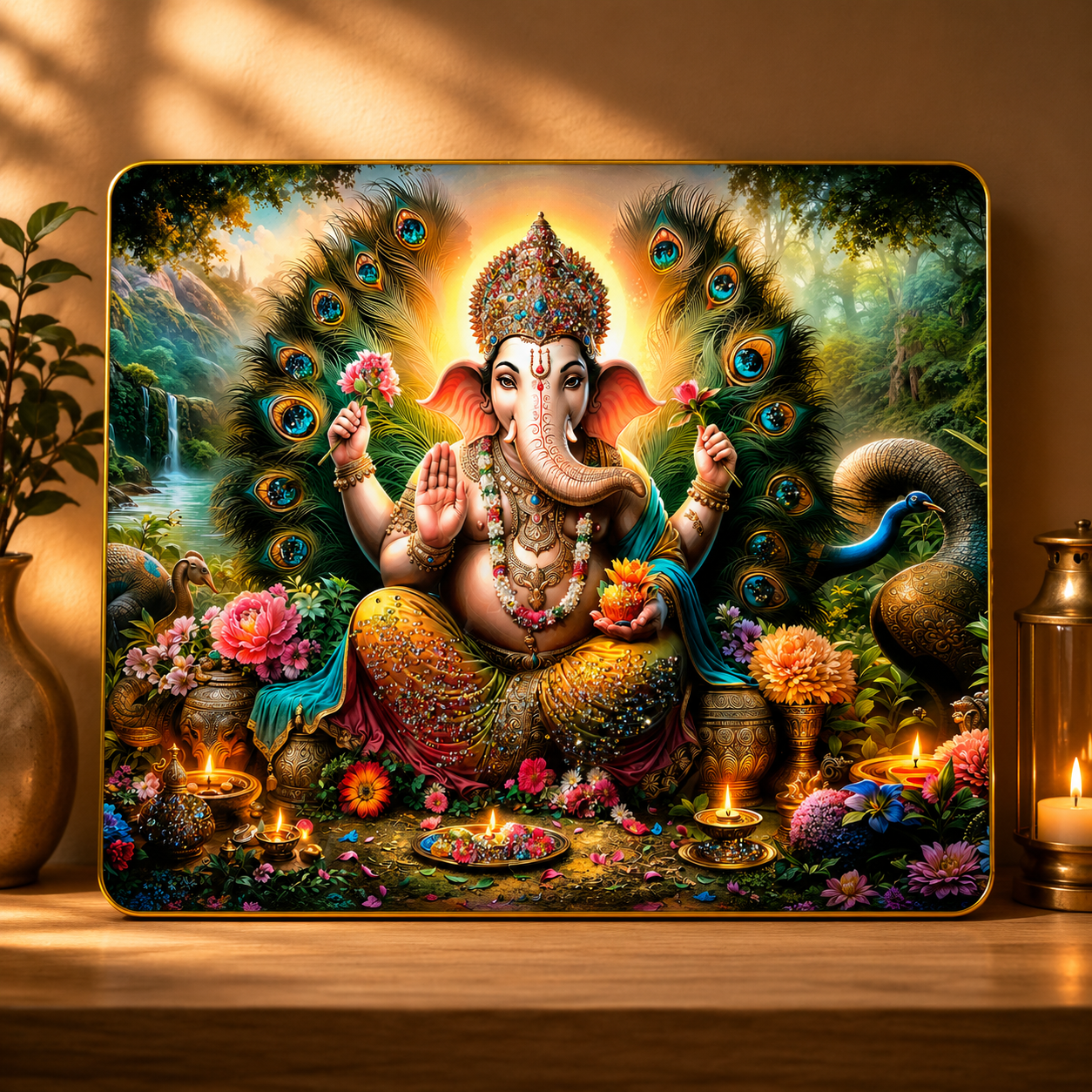Lord Ganesha Resin Wall Art | Premium Handcrafted Spiritual Decor | High-Gloss Finish