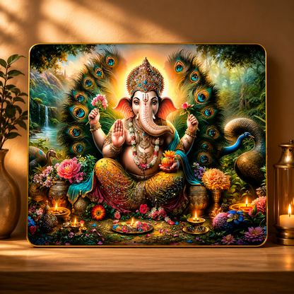 Lord Ganesha Resin Wall Art | Premium Handcrafted Spiritual Decor | High-Gloss Finish