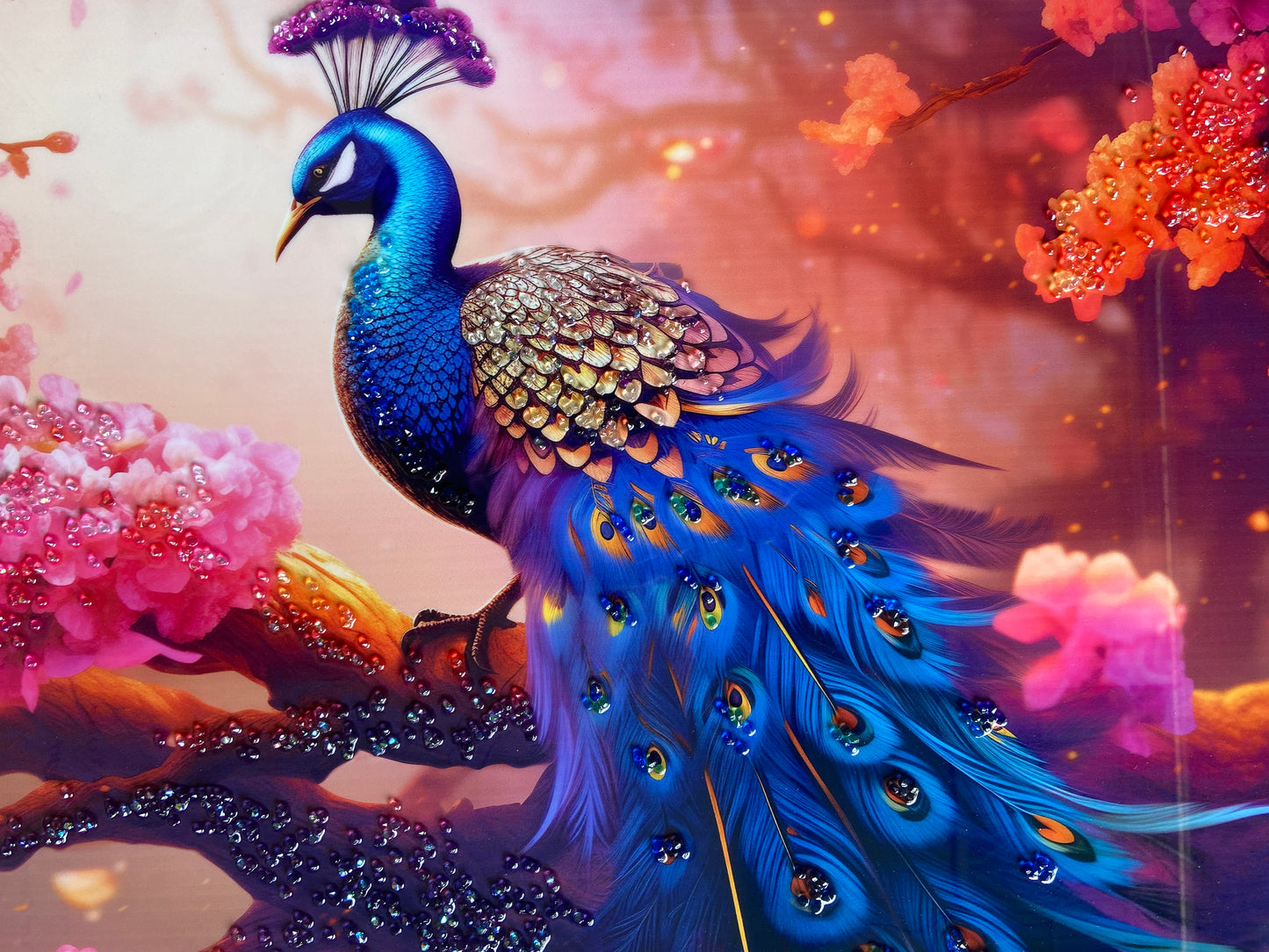 Peacock Resin Wall Art | Premium Handcrafted Nature Decor | High-Gloss Finish