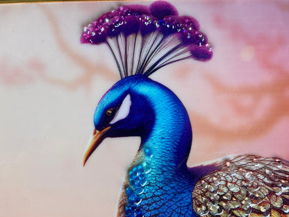 Peacock Resin Wall Art | Premium Handcrafted Nature Decor | High-Gloss Finish