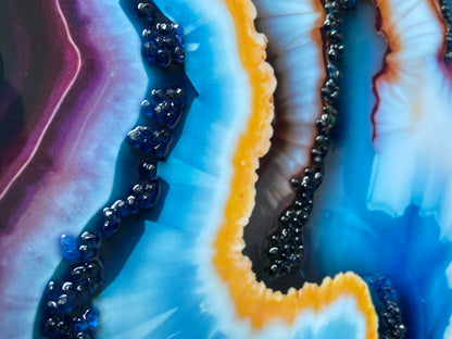Geode Abstract Resin Wall Art | Premium Handcrafted Luxury Decor | High-Gloss Epoxy Finish