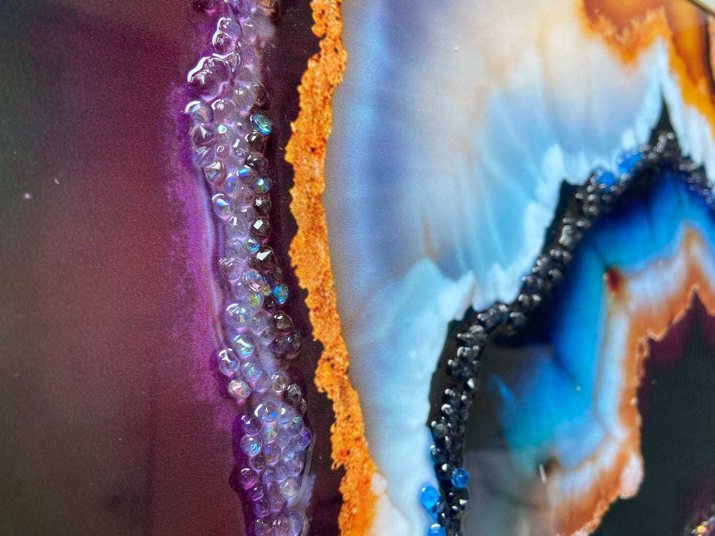 Geode Abstract Resin Wall Art | Premium Handcrafted Luxury Decor | High-Gloss Epoxy Finish