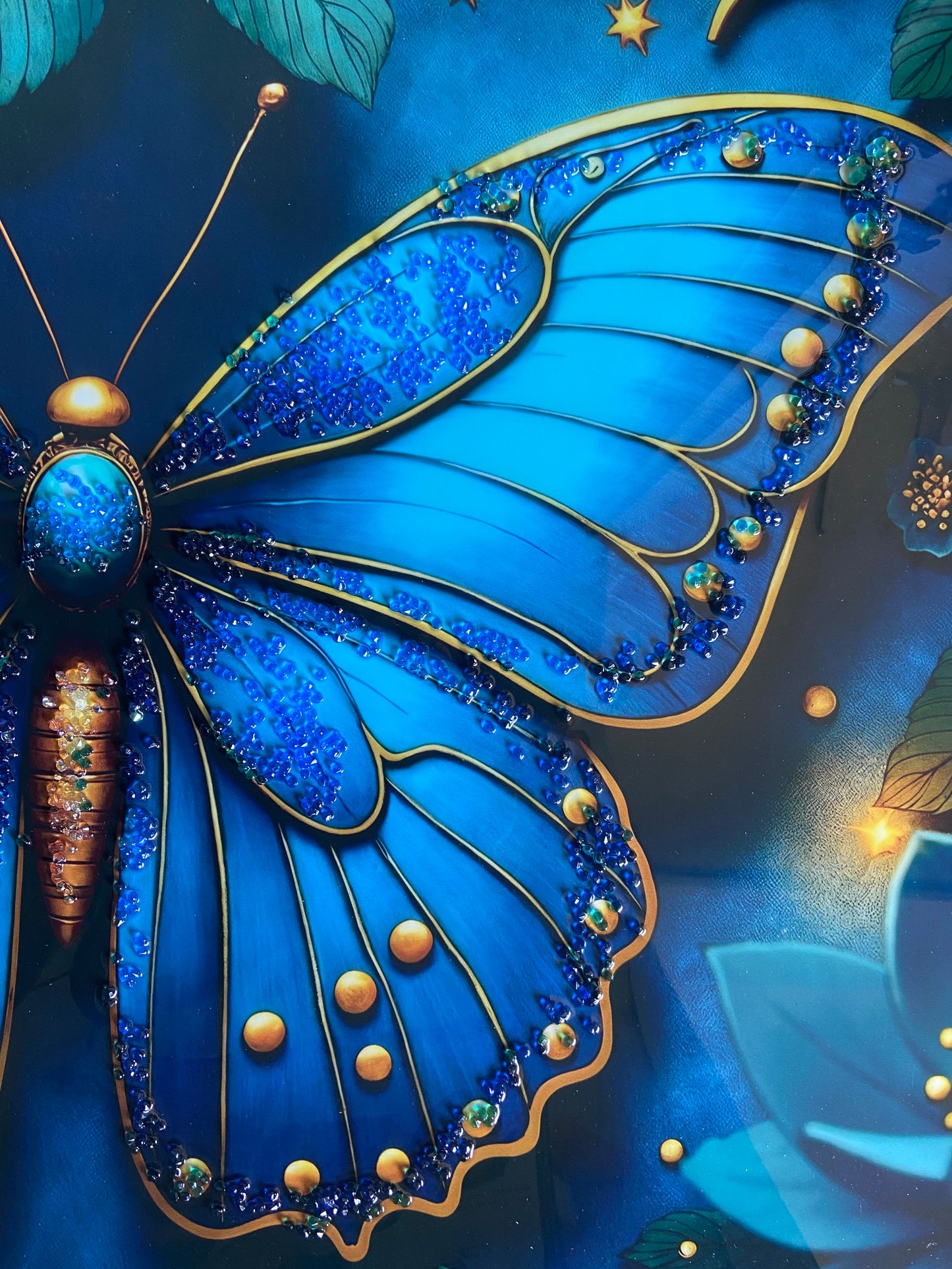 Blue Butterfly Resin Wall Art | Premium Handcrafted Nature Decor | High-Gloss Luxury Finish